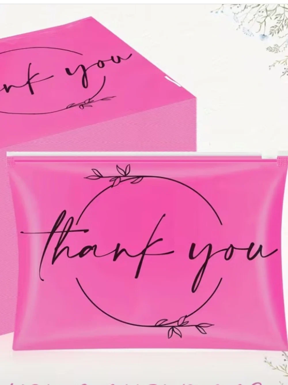 *Buy Now* 15 Pink Thank You Smooth Zip Pouch